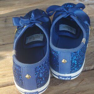 CLEAN Kate Spade KEDS Royal Blue Sparkling Tennis Shoes 7.5